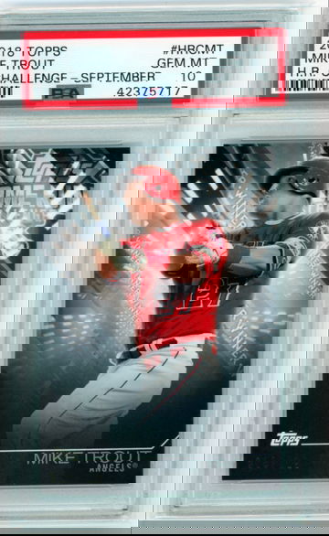 2018 Topps #HRCMT Mike Trout Home Run Challenge-September PSA 10 GEM MINT!