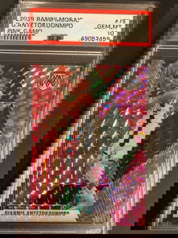 2019 Giannis Antetokounmpo Mosaic Pink Camo PSA 10