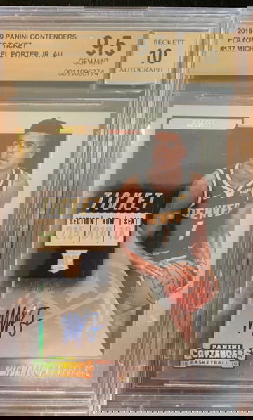 2018 Contenders Playoff Ticket Auto Michael Porter Jr /65 BGS 9.5/10