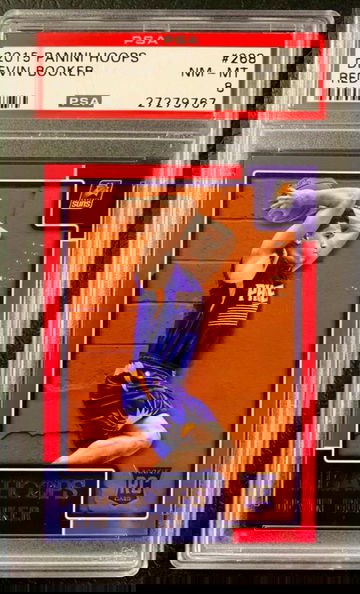 Devin Booker ROOKIE RC 2015 Panini Hoops Red  145/299 RARE PSA 8 POP 2 - DHL Express Air 5-6 Days with Tracking