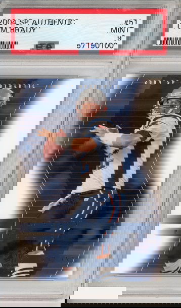 2004 SP AUTHENTIC TOM BRADY #51 NEW ENGLAND PATRIOTS PSA 9 MINT