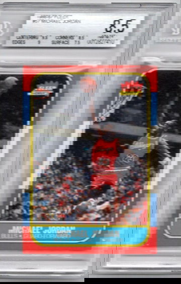 1986 Fleer Michael Jordan BGS 8.5 nm-mt+