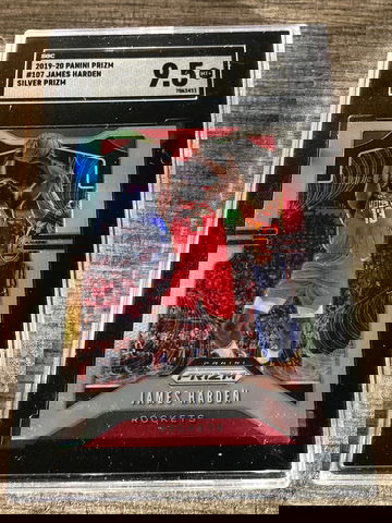 2019-20 panini prizm JAMES HARDEN SILVER SGC 9.5