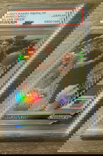 2020 Panini Prizm DP Lamelo Ball silver prizm psa 10