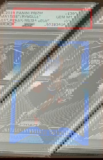 2019-20 Prizm Matisse Thybulle Fast Break Blue Disco Prizm /175 PSA 10
