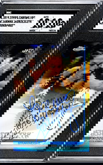 2019 Topps Chrome UFC Joanna Jedrzejczyk SGC 10/10 GEM MINT ON CARD AUTO