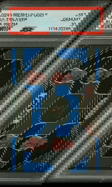 2024 Panini Prizm LIV Golf Blue Prizm Kaymer/Bland/Samooja/Meronk #57 /99 PSA 10