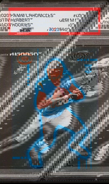 2020 Panini Chronicles Justin Herbert Dynagon Rookies RC PSA 10