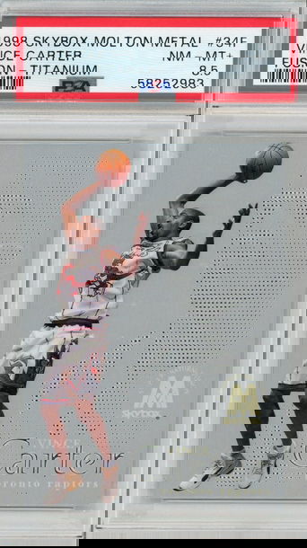 Vince Carter 1998 Skybox Molten Metal Fusion Titanium /250 PSA 8.5 Rookie RC