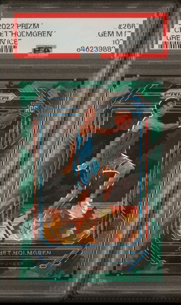 2022 Panini Prizm Chet Holmgren Green Ice PSA 10