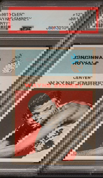 1961 Fleer #12 Wayne Embrey PSA 7