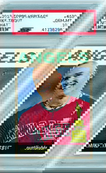 2013 Topps Heritage #430 Mike Trout No Hat PSA 10 GEM MINT!