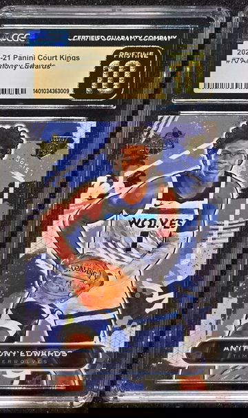 2020 Panini Court Kings Anthony Edwards #70 Rookie RC CGC 10 PRISTINE Black Label Pop 3!