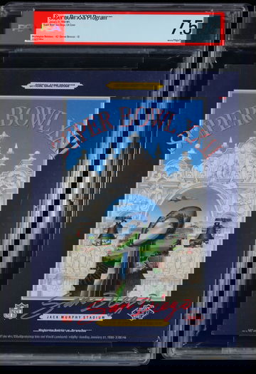 1988 Super Bowl XXII Program PSA 7.5 Doug Williams MVP Washington Redskins