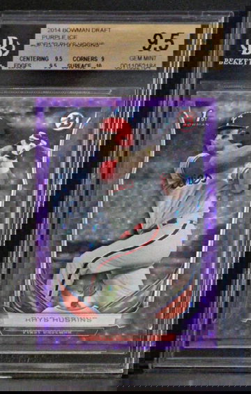 2014 Bowman Draft Purple Ice /99 Rhys Hoskins BGS 9.5 Pop 3