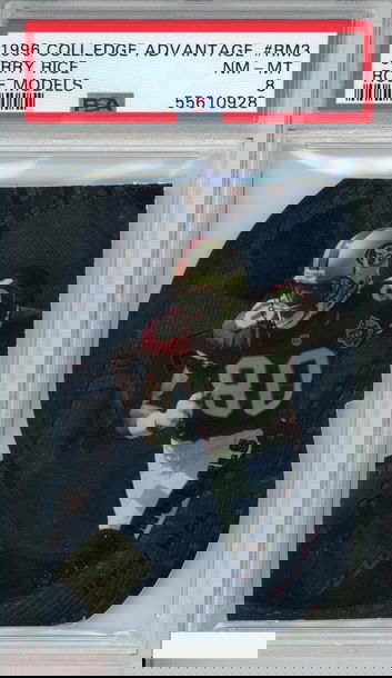 1996 COLLECTORS EDGE ADVANTAGE ROLE MODELS JERRY RICE RM3 49ERS PSA 8 POP 1