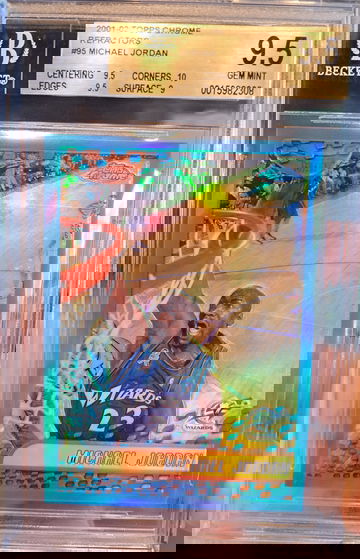 2001 TOPPS CHROME MICHAEL JORDAN REFRACTOR BGS 9.5 GEM MINT