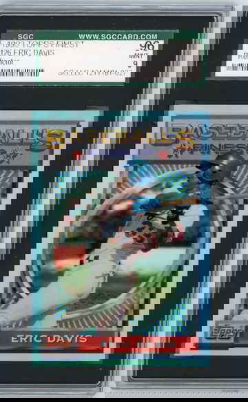 1993 TOPPS FINEST REFRACTOR #126 ERIC DAVIS GRADED SGC 96 MINT 9