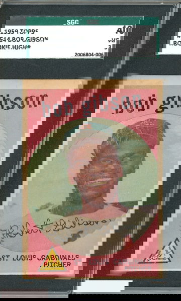 1959 TOPPS BOB GIBSON #514 HIGH NUMBER ROOKIE RC ST. LOUIS CARDINALS HOF SGC 3