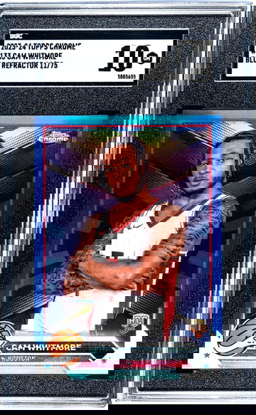 2023-24 Topps Chrome #133 Cam Whitmore Blue Ref. /75 SGC 10