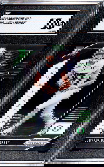 2020 Panini Prizm Draft Picks #102 Justin Herbert SGC 10 Gem Mint 💎 Chargers