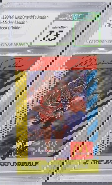 1990-91 McDonald's Jordan #5 Speed Dribble CSG 7.5