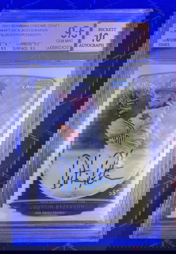 2013 Bowman Chrome DP AUTO #DPE Dustin Peterson BGS 9.5