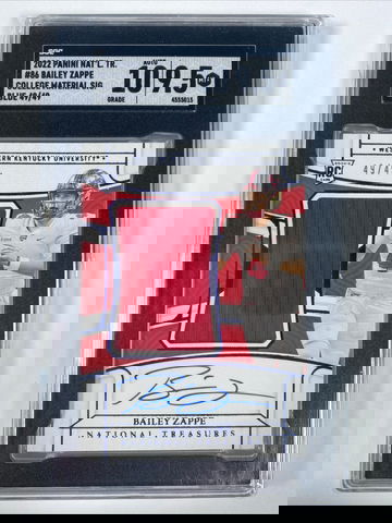 2022 National Treasures Collegiate #86 BAILEY ZAPPE /49 AUTO SGC 9.5 ROOKIE 