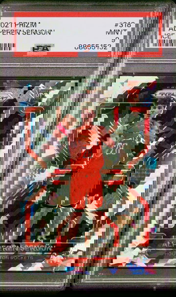 2021 Alperen Sengun Prizm Cracked Ice #318 Rookie RC Mint PSA 9