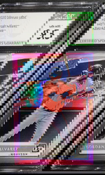 2020 Donruss Optic Pink #45 Yordan Alvarez RC CSG 9.5 GEMMT