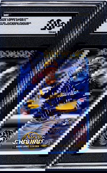 2024 Topps Update Rookie Debut Jackson Chourio #US155 RC SGC 10