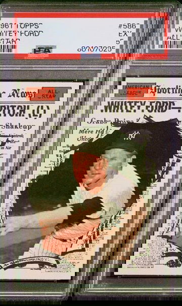 1961 Topps Whitey Ford All Star #586 PSA 5 [BL-1.6]