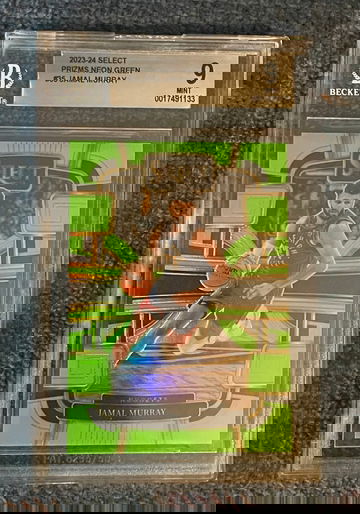 2023-24 Select Jamal Murray Neon Green Prizm /75 BGS 9