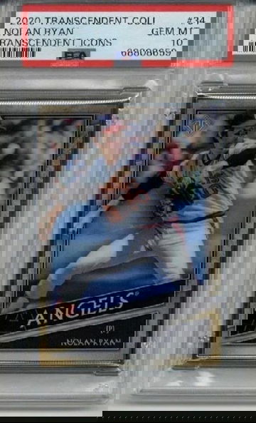 2020 TOPPS TRANSCENDENT COLLECTION ICONS #34 NOLAN RYAN /95 PSA 10 LOW POP