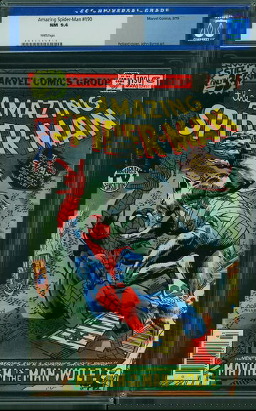 AMAZING SPIDER-MAN #190, CGC 9.4 NM