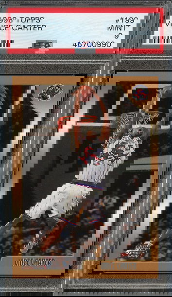 1998 Topps #199 Vince Carter PSA 9 Mint