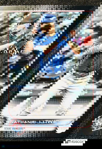 NATHANIEL LOWE 2022 Topps Series 2 #551 BLACK Parallel SP #62/71 Texas Rangers