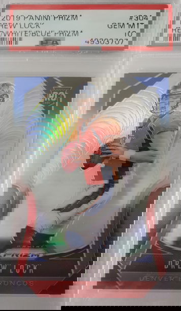 2019 prizm drew lock red white and blue prizm psa 10