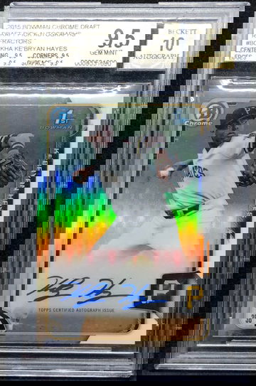 2015 Bowman Chrome Ke’Bryan Hayes Refractor Auto BGS 9.5 True Gem