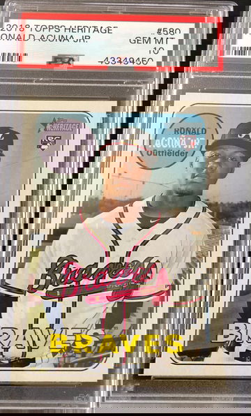 2018 heritage Ronald acuna Jr #580 PSA 10