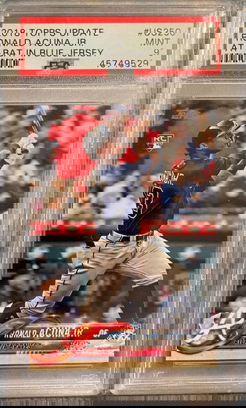 2018 Topps Update Ronald Acuna Jr. ROOKIE RC #US250 PSA 9 MINT