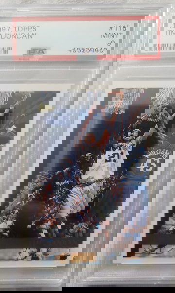 Tim Duncan 1997 Topps #115 RC PSA 9