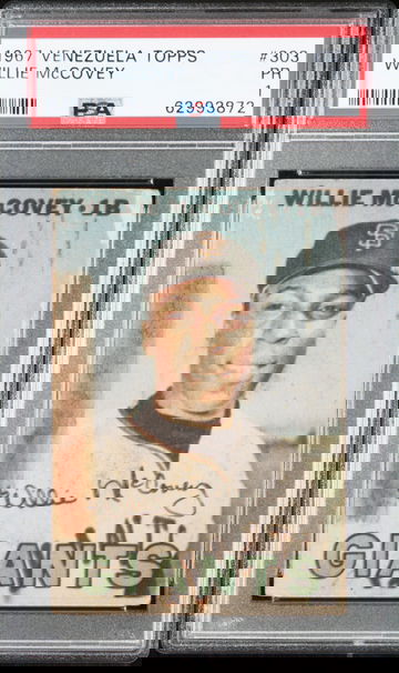 1967 Venezuela Baseball #303 Willie Mccovey PSA 1