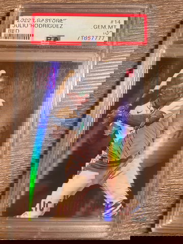 2022 Panini Capstone #14 Julio Rodriguez RED RC PSA GEM MT 10 Seattle POP 10!!