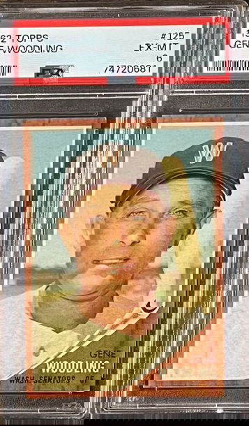 1962 Topps baseball Gene Woodling PSA 6