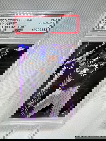 2020 topps chrome Luis Robert rc purple refractor /299 psa 10
