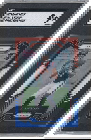 2023 Panini Prizm CJ Stroud Red, White & Blue Prizm SGC 9