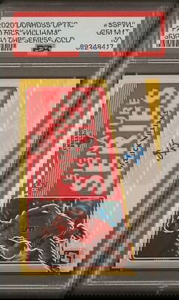 2020 Donruss Optic Signature Series Patrick Williams Gold /10 PSA 10 Gem Mint