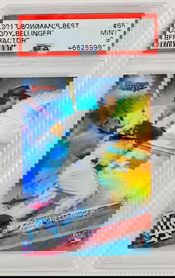 Cody Bellinger 2017 Bowman's Best Refractor Rookie RC #65 PSA 9 MINT Los Angeles  Dodgers