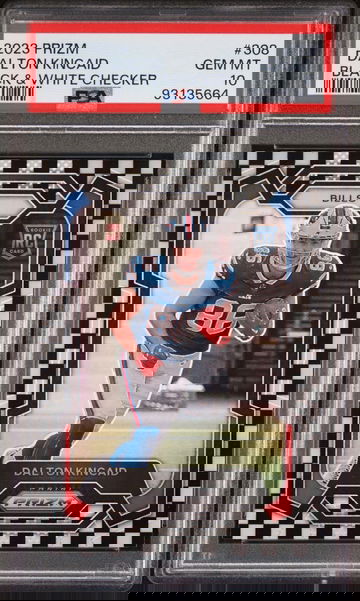 2023 Prizm Dalton Kincaid Black And White Checker PSA 10 GEM MT #308 RC Bills